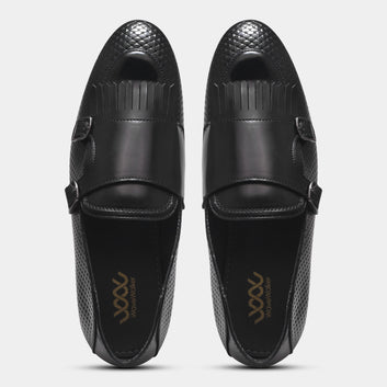 ROSETTO ROMERO INFINITY Men Faux Leather Black Slip-On Loafers