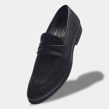 ROSETTO ROMERO FLOW Men Faux Leather Black Slip-On Loafers