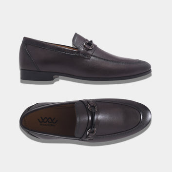 ROSETTO ROMERO TINNY Men Black Leather Slip-On Loafers